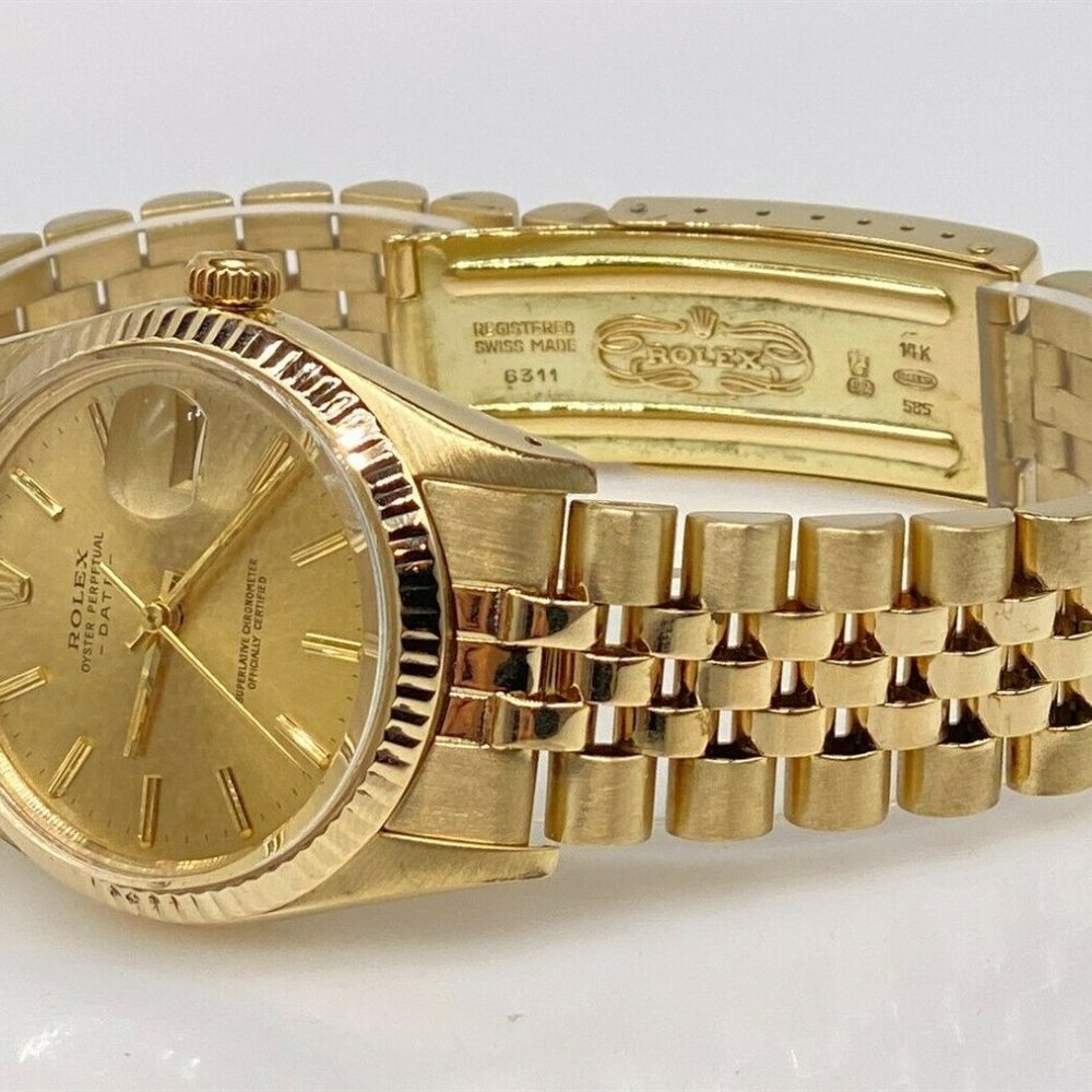RARE! MEN'S 34MM ROLEX 14K GOLD WITH PAPERS!!!! - Picture 4 of 7